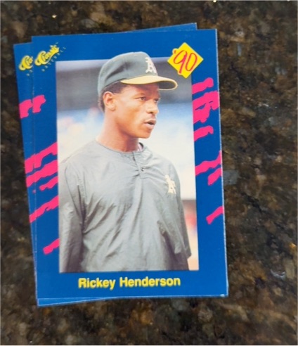 1990 Classic Blue #37 Rickey Henderson — front