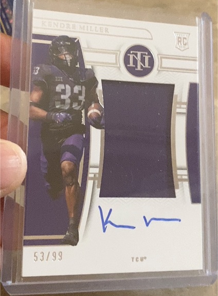 2023 Panini National Treasures Collegiate #53 Kendre Miller — front