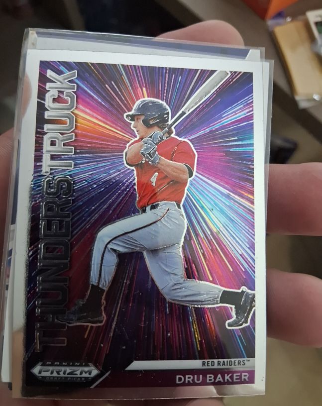 2021 Panini Prizm Draft Picks Thunderstruck #T-DB Dru Baker — front