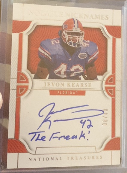 2023 Panini National Treasures Notable Nicknames Jevon Kearse — front