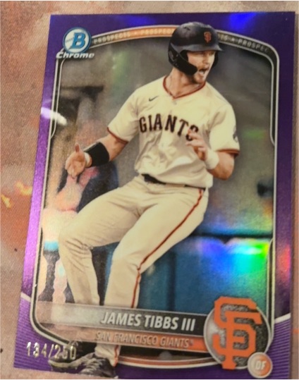 2025 Bowman Chrome Prospects #BCP-39 James Tibbs III — front