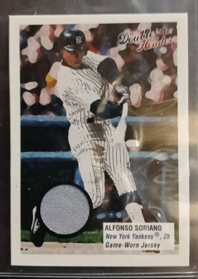 2003 Fleer Double Header Alfonso Soriano Game-Worn Jersey — front