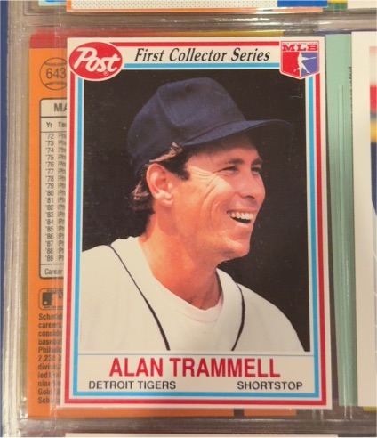 1990 Post First Collector Series #28 Alan Trammell — front