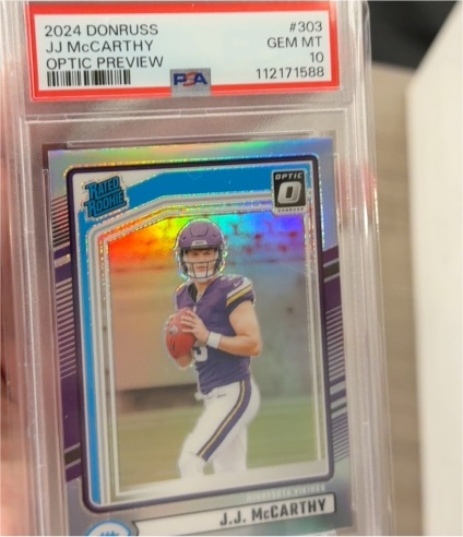 2024 Donruss #303 JJ McCarthy Optic Preview — front