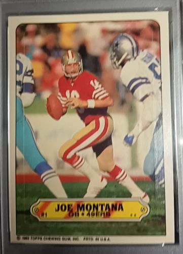 1983 Topps #21 Joe Montana Sticker — front