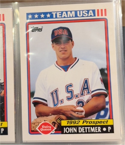 1992 Topps Dairy Queen Team USA #19 John Dettmer — front