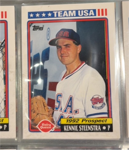 1992 Topps Baseball Team USA Dairy Queen #23 Kennie Steenstra — front