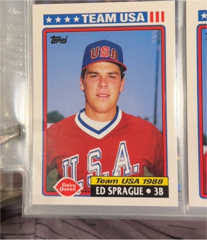 1992 Topps Dairy Queen #15 Ed Sprague — front