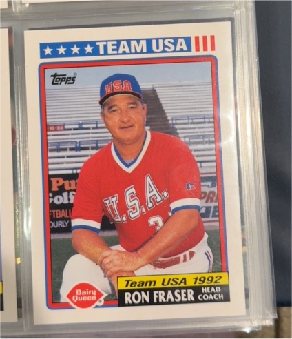 1992 Topps Dairy Queen Team USA #33 Ron Fraser — front