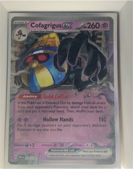 2023 Pokémon SV04: Paradox Rift #076 Cofagrigus ex — front