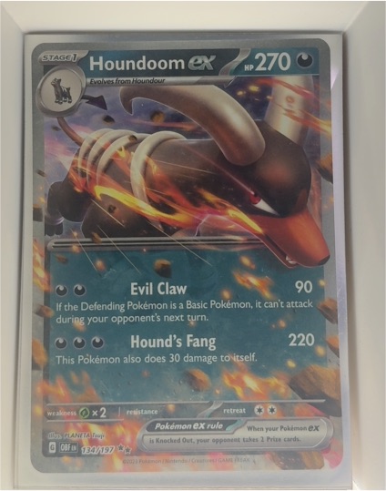 2023 Pokémon Scarlet & Violet Obsidian Flames #134 Houndoom ex — front