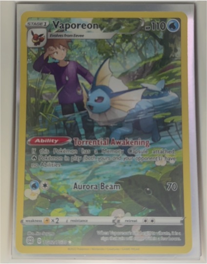 2022 Pokémon Brilliant Stars Trainer Gallery #TG02 Vaporeon — front