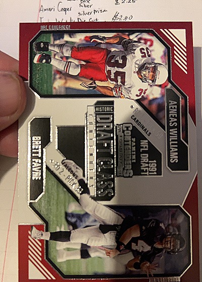 2024 Panini Contenders #13 Aeneas Williams / Brett Favre Historic Draft Class — front