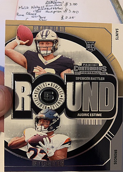 2024 Panini Contenders Round Numbers #18 Spencer Rattler & Audric Estime — front