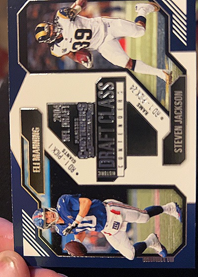 2024 Panini Contenders #21 Eli Manning / Steven Jackson Draft Class Contenders — front