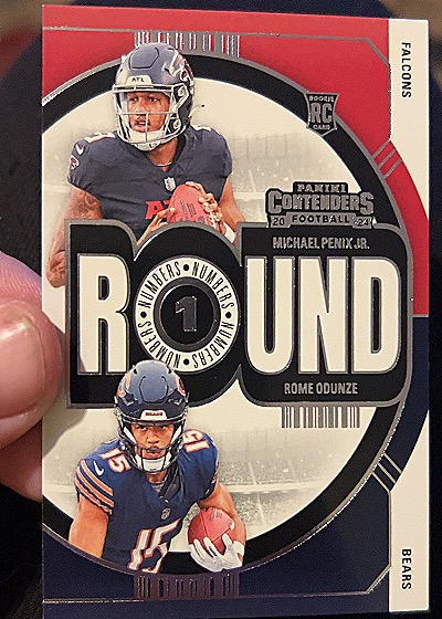 2024 Panini Contenders Round Numbers #3 Michael Penix Jr./Rome Odunze — front