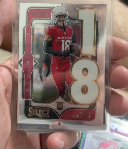 2024 Panini Select - Select Numbers #4 Marvin Harrison Jr. — front