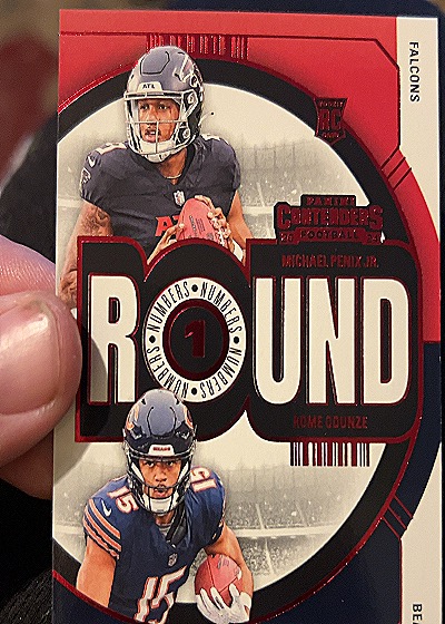 2024 Panini Contenders Round Numbers #3 Michael Penix Jr. / Rome Odunze — front