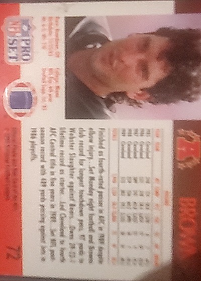 1990 Pro Set #109 Tim Harris — back