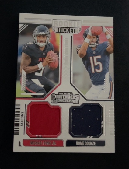 2024 Panini Contenders Rookie Ticket #DS-3 Michael Penix Jr. & Rome Odunze — front