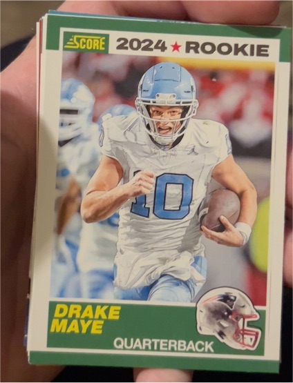 2024 Panini Score #3 Drake Maye Rookie — front
