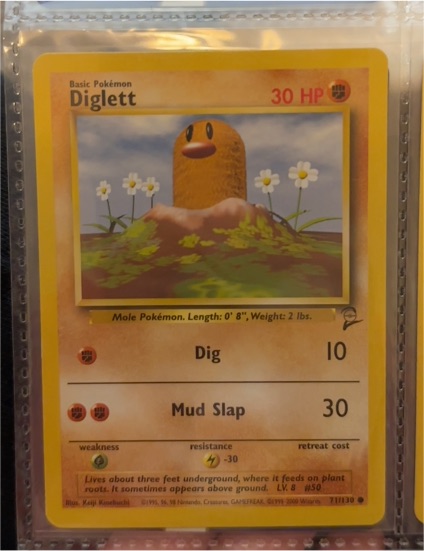1999 Pokémon #47 Diglett — front