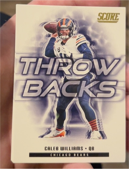 2025 Panini Score #4 Caleb Williams Throwbacks — front