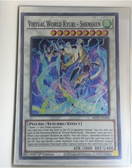 2020 Yu-Gi-Oh! MP21-EN186 Virtual World Kyubi - Shenshen — front