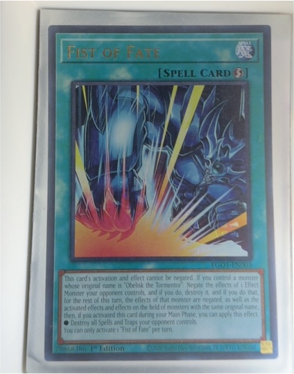 2003 Yu-Gi-Oh! EGO1-EN003 Fist of Fate — front