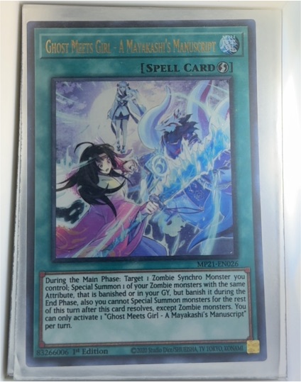 2020 Yu-Gi-Oh! MP21-EN026 Ghost Meets Girl - A Mayakashi's Manuscript — front