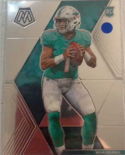 2020 Panini Mosaic #203 Tua Tagovailoa Rookie RC Miami Dolphins — front