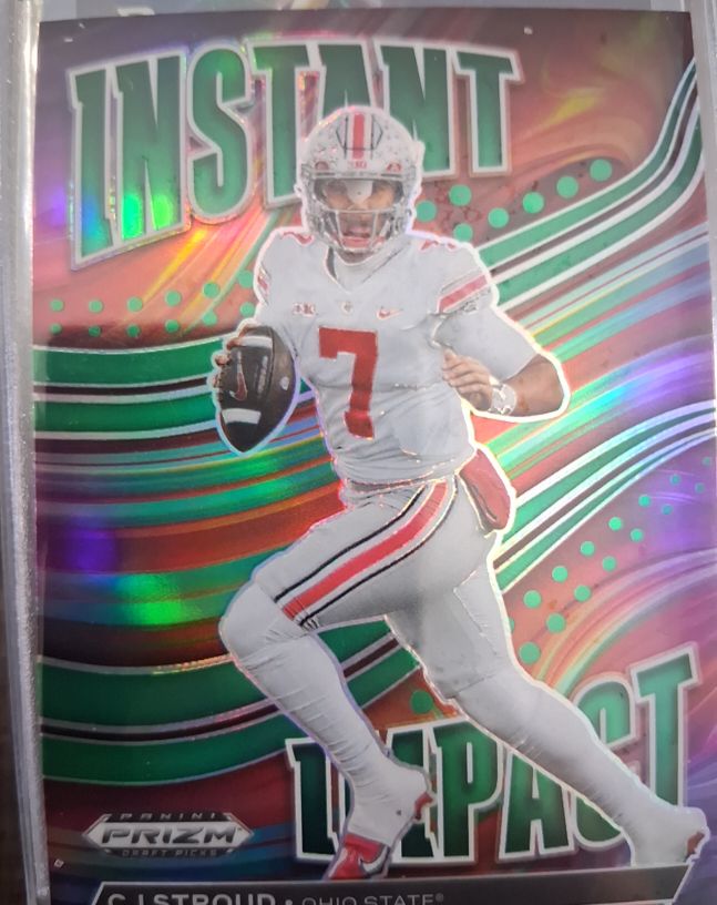 2023 Panini Prizm Draft Picks #II-2 C.J. Stroud Instant Impact Green Prizm — front