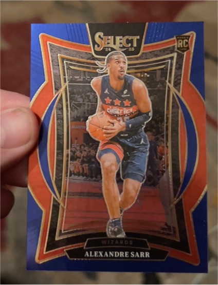 2024-25 Panini Select #73 Alexandre Sarr Concourse Blue Prizm Rookie — front
