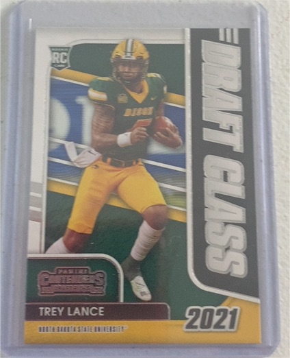 2021 Panini Contenders Draft Picks Draft Class #7 Trey Lance RC — front