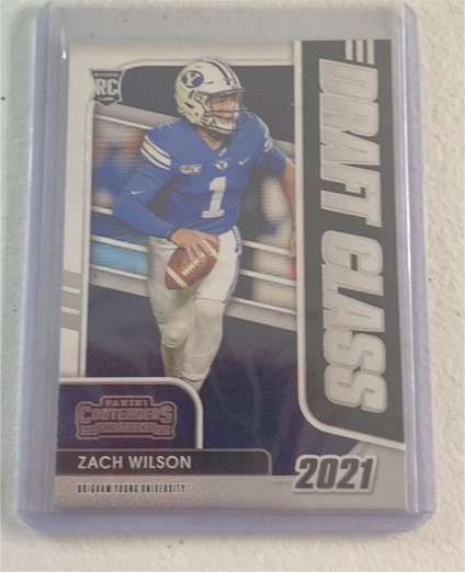 2021 Panini Contenders Draft Picks Draft Class #11 Zach Wilson — front