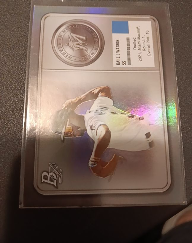 2022 Bowman Platinum Minted in Merit #MM-10 Kahlil Watson — front