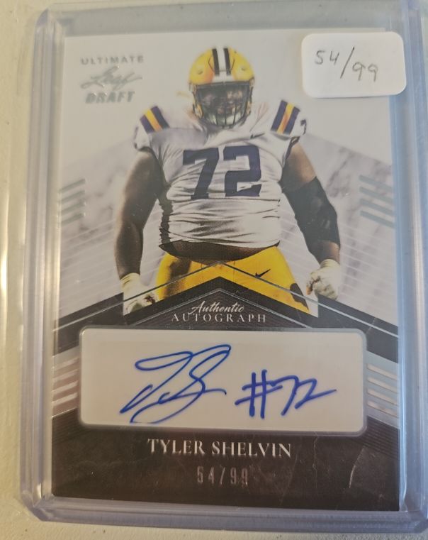 2021 Leaf Ultimate Draft #72 Tyler Shelvin — front
