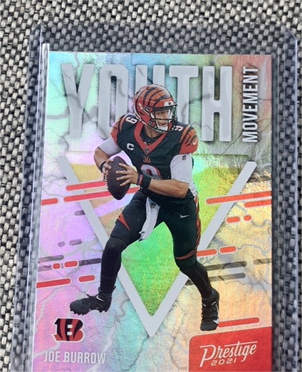 2021 Panini Prestige #YM-17 Joe Burrow Youth Movement — front