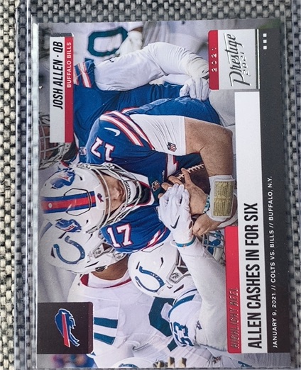 2021 Panini Prestige #HR-JA Josh Allen Highlight Reel — front