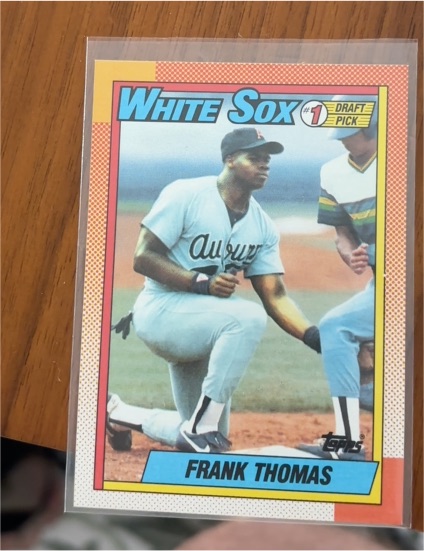 1990 Topps #1 Frank Thomas Draft Pick Rookie Card — front