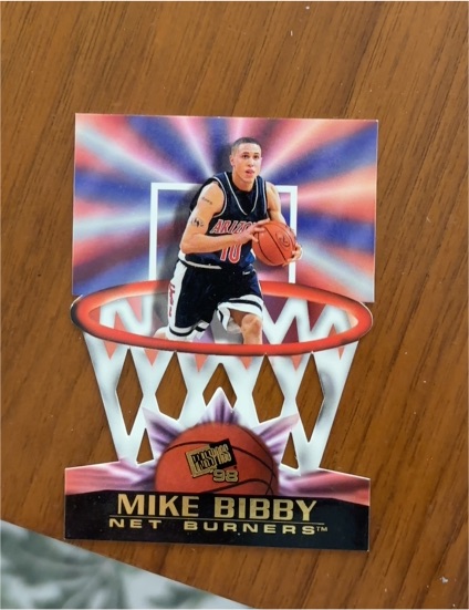 1998 Press Pass Net Burners #NB1 Mike Bibby — front
