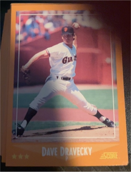 1988 Score #564 Dave Dravecky — front