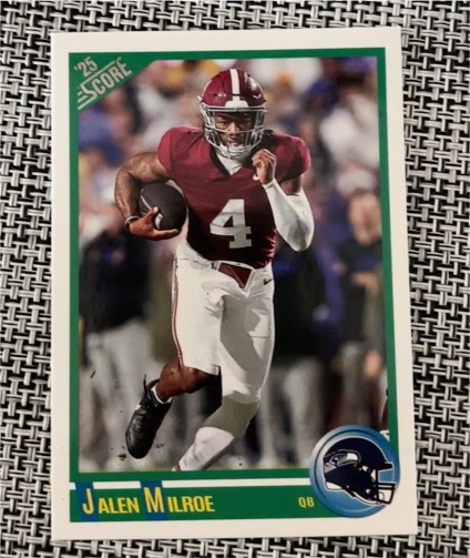 2025 Panini Score #7 Jalen Milroe Anniversary Rookies — front