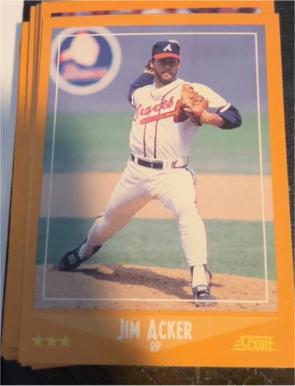 1988 Score #576 Jim Acker — front