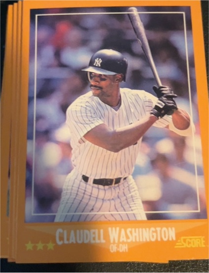 1988 Score #579 Claudell Washington — front
