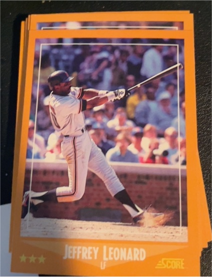 1988 Score #580 Jeffrey Leonard — front