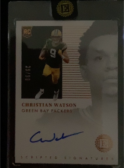 2022 Panini Encased Scripted Signatures #SS-CW Christian Watson — front
