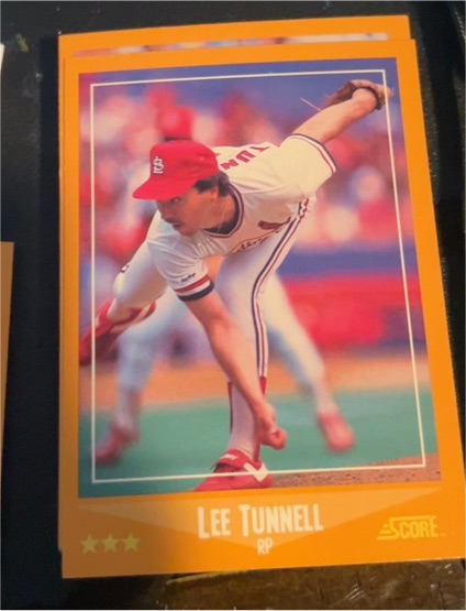 1988 Score #587 Lee Tunnell — front