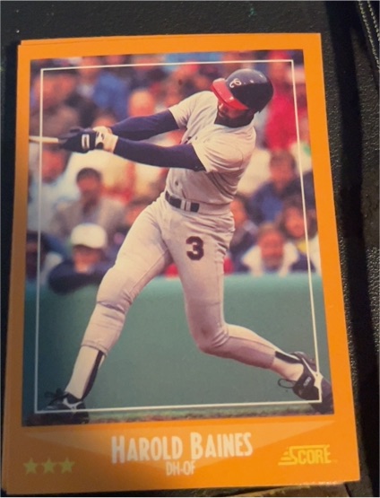 1988 Score #590 Harold Baines — front
