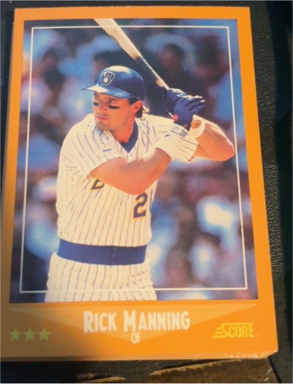 1988 Score #593 Rick Manning — front
